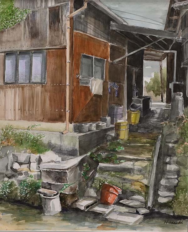 2023年4月　第71回 光陽展　会友　久木  ひろ美　（ﾋｻｷ ﾋﾛﾐ）　　川端　（水）　F50